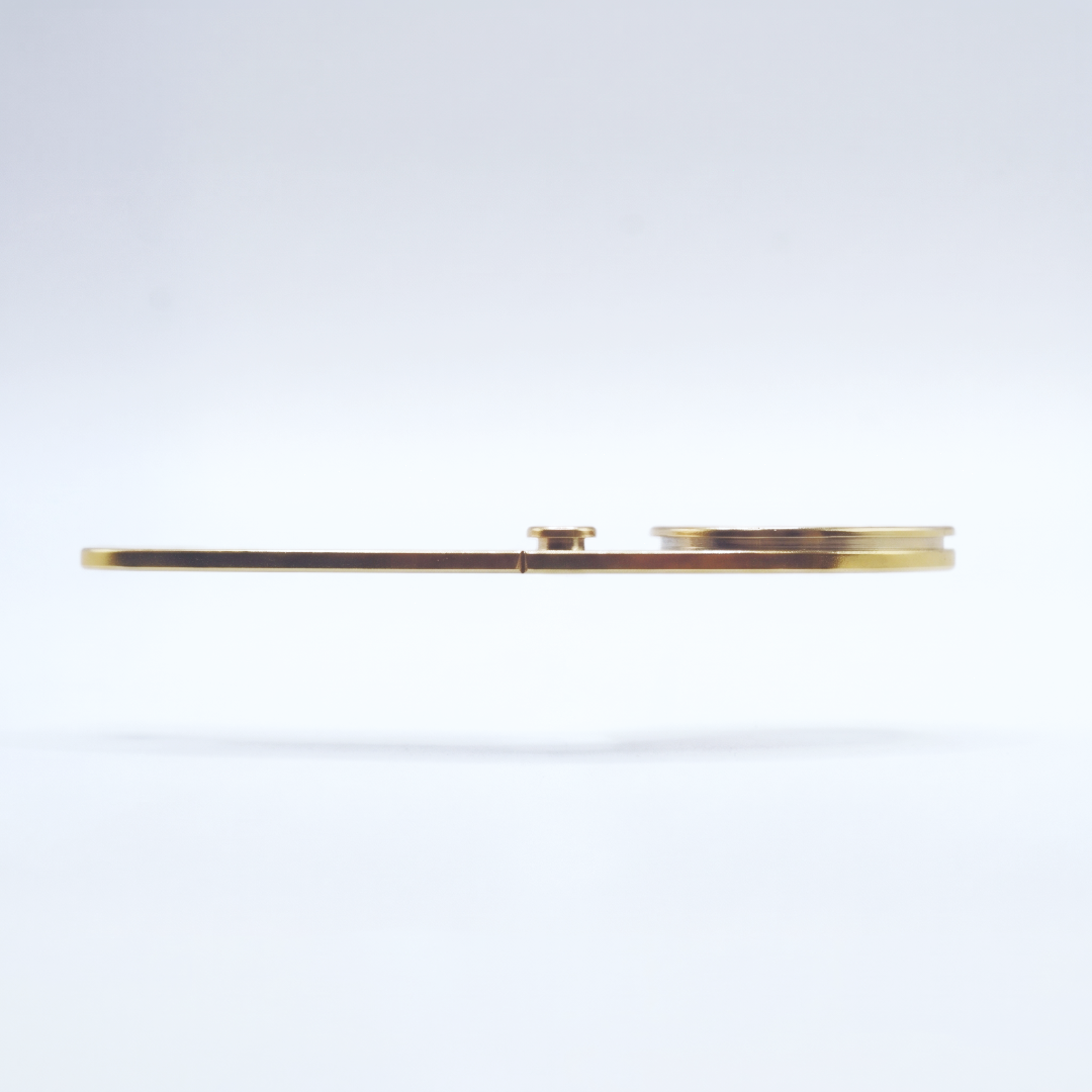 Reusable Dental Floss Holder, Gold TiN Coated Stainless Steel